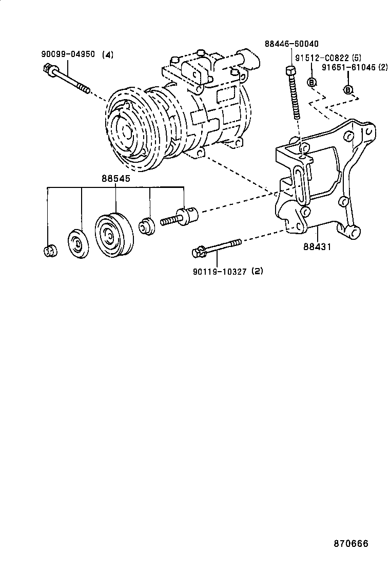 88412-26060 ROTOR SUB-ASSY, MAGNET CLUTCH product image