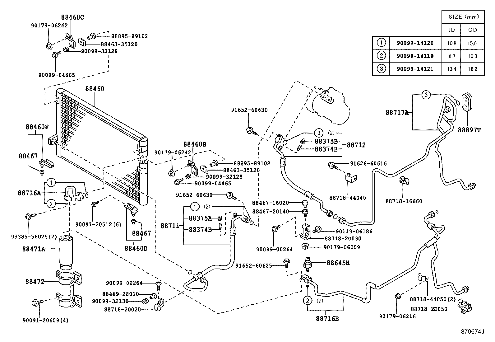 88460-44320 CONDENSER ASSY, COOLER product image
