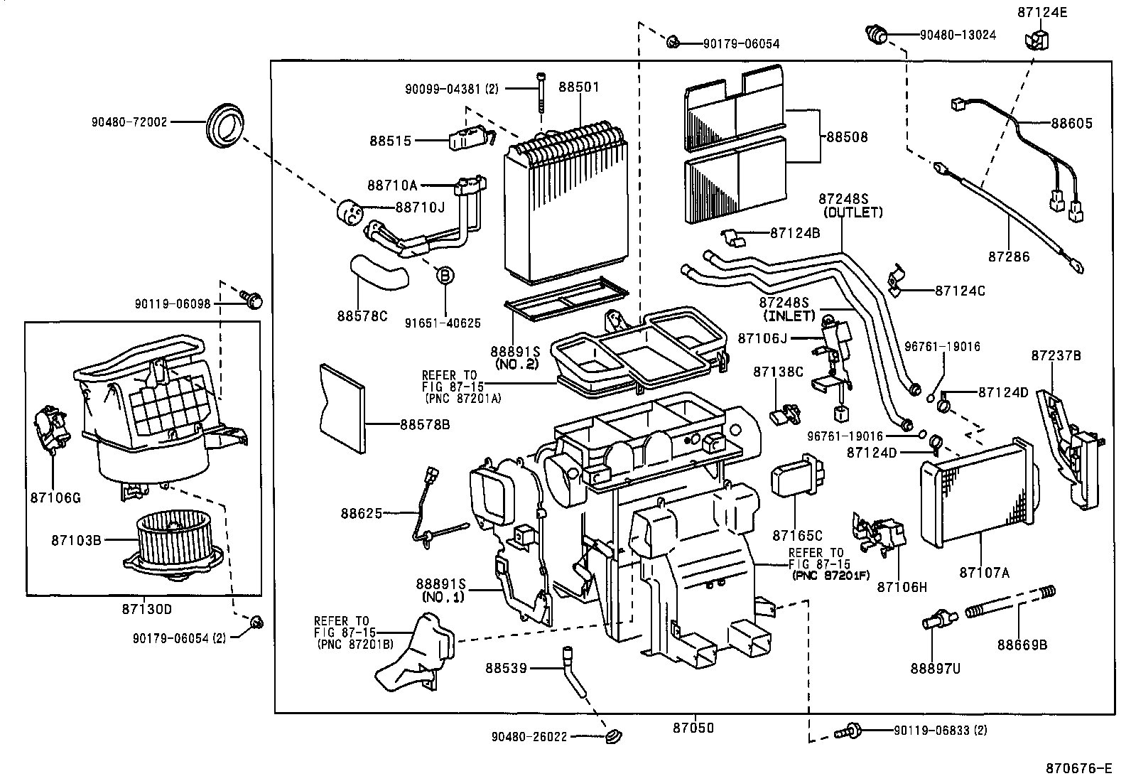 87103-33040 MOTOR SUB-ASSY, BLOWER W/FAN product image