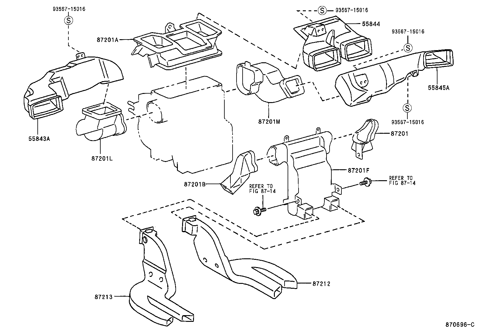 55844-33080 DUCT, HEATER TO REGISTER, NO.2 product image