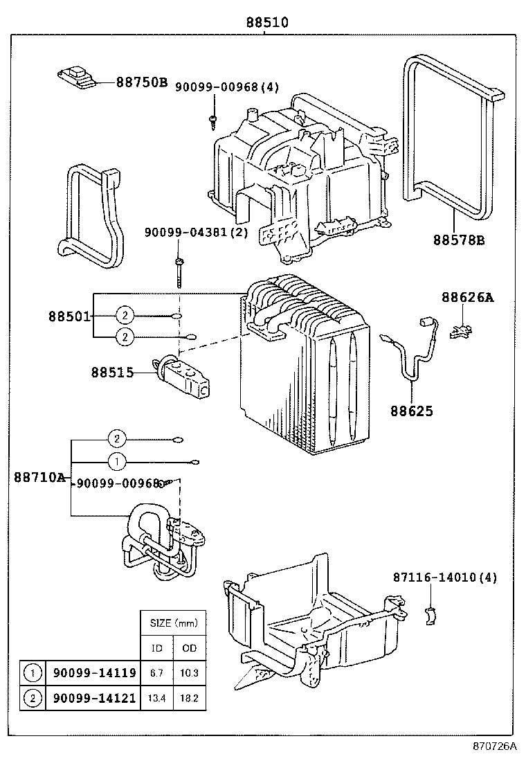 88515-26010 VALVE, COOLING BOX EXPANSION product image