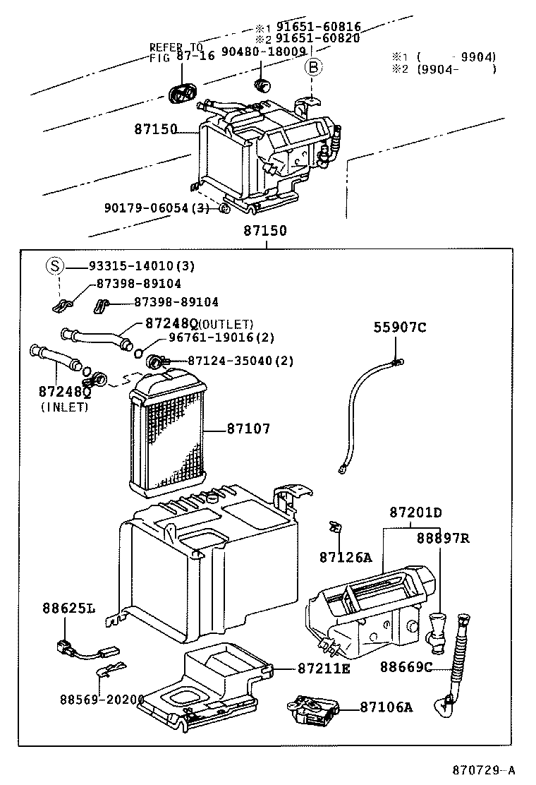 87150-13010 RADIATOR ASSY, HEATER product image