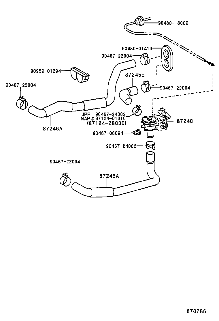 87240-02020 VALVE ASSY, HEATER WATER product image