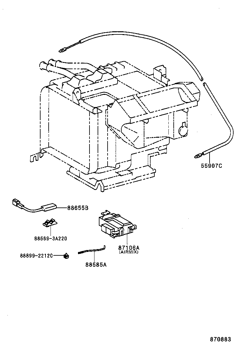 87107-12470 UNIT SUB-ASSY, HEATER RADIATOR product image