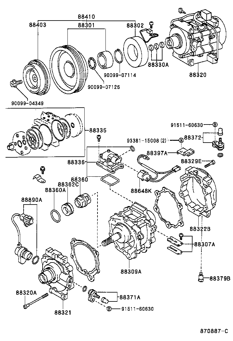 88309-12140 PUMP SUB-ASSY, COMPRESSOR product image