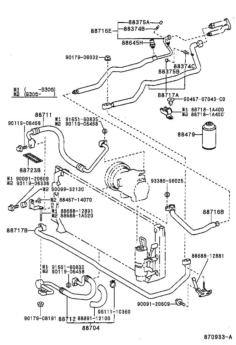 88712-12840 HOSE, COOLER REFRIGERANT SUCTION, NO.1 product image