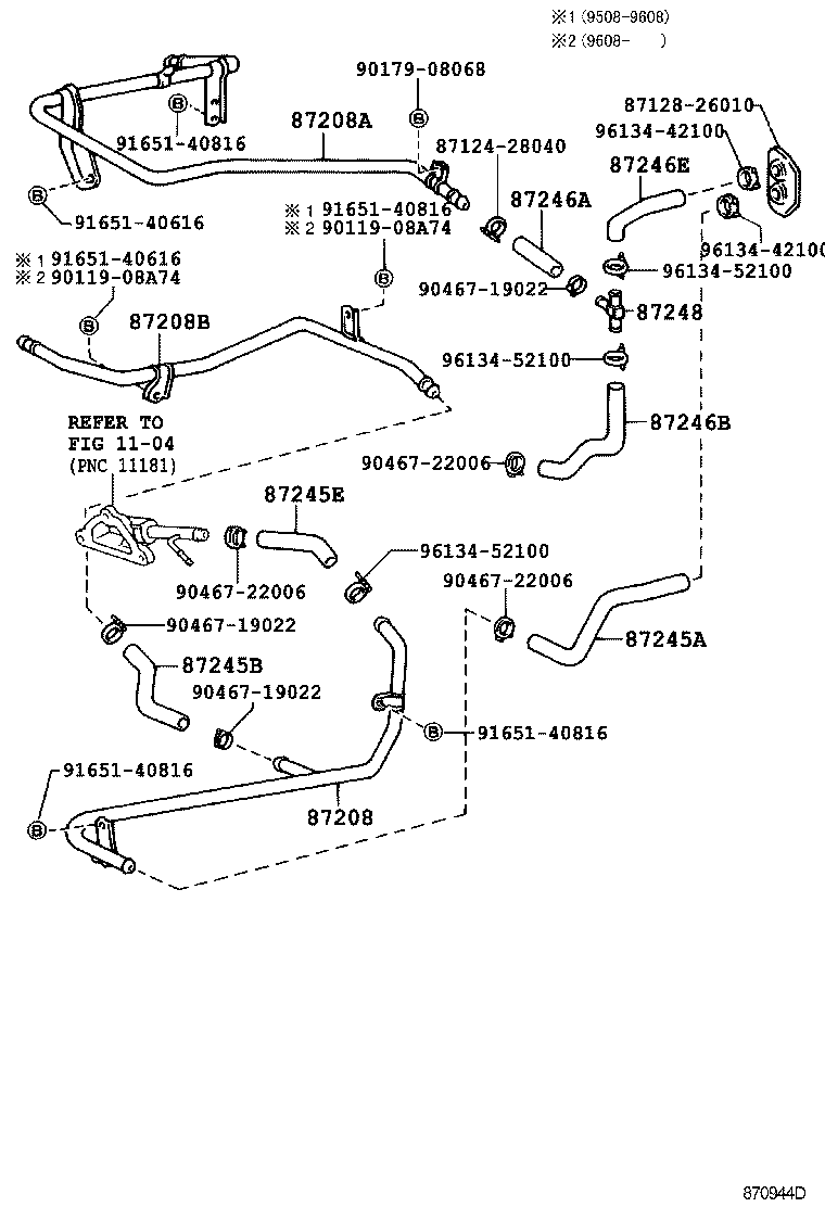 87245-2F540 HOSE, HEATER WATER, OUTLET A product image