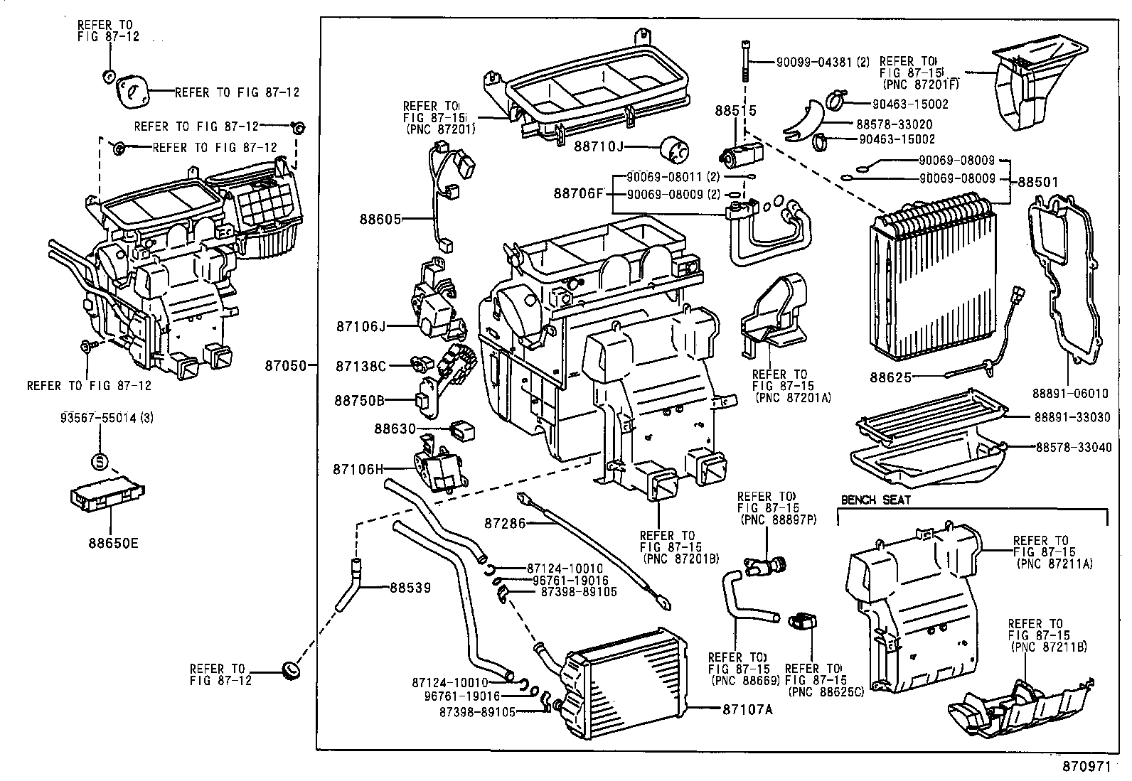 87156-07020 PIPE, FRONT HEATER RADIATOR WATER product image