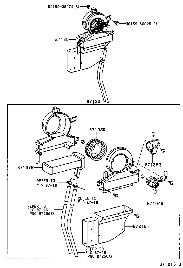 87130-26041 BLOWER ASSY, HEATER, FRONT product image