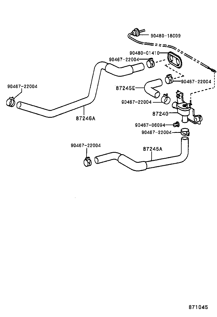 87240-02030 VALVE ASSY, HEATER WATER product image