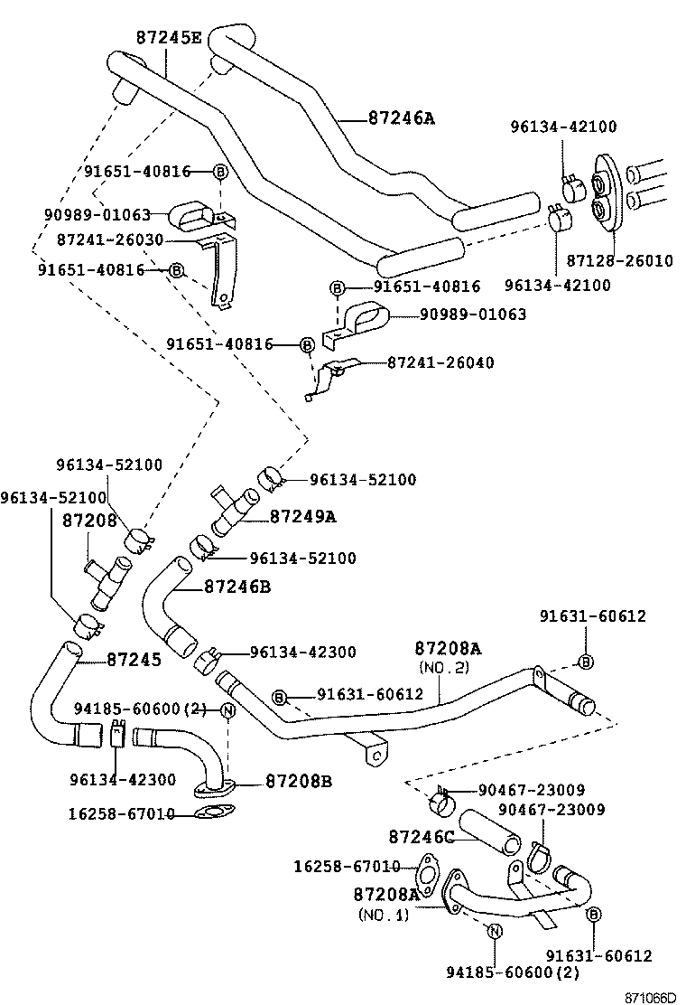 87245-2F040 HOSE, HEATER WATER, OUTLET A product image