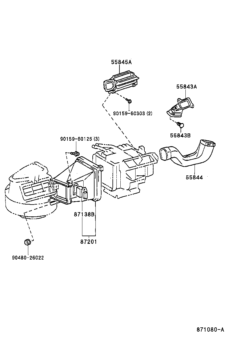 55844-12400 DUCT, HEATER TO REGISTER, NO.2 product image