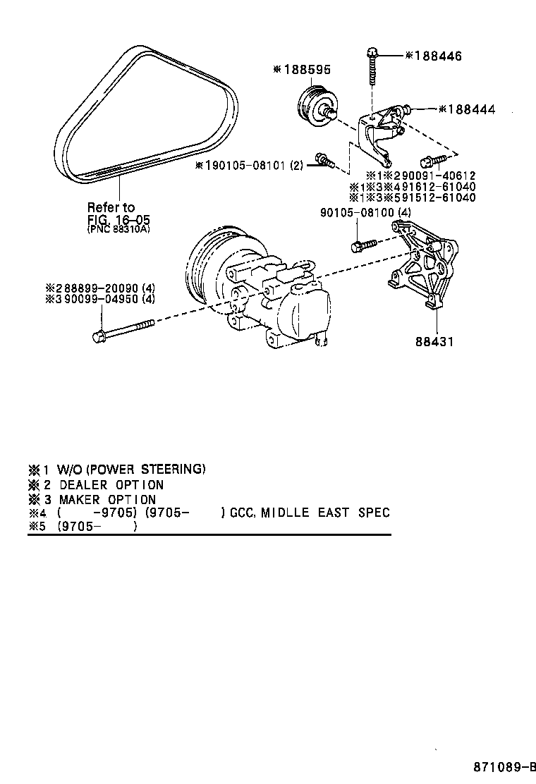 88431-12600 BRACKET, COMPRESSOR MOUNTING, NO.1 product image
