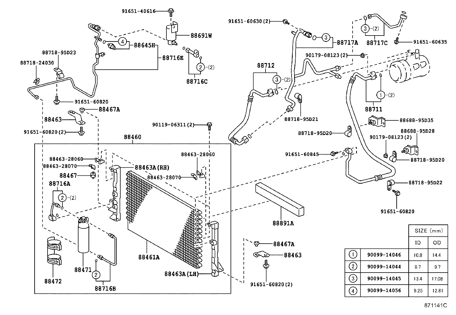 88461-28090 CORE, COOLER CONDENSER product image