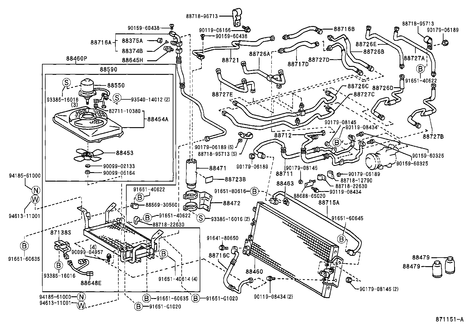 88460-65020 CONDENSER ASSY, COOLER product image