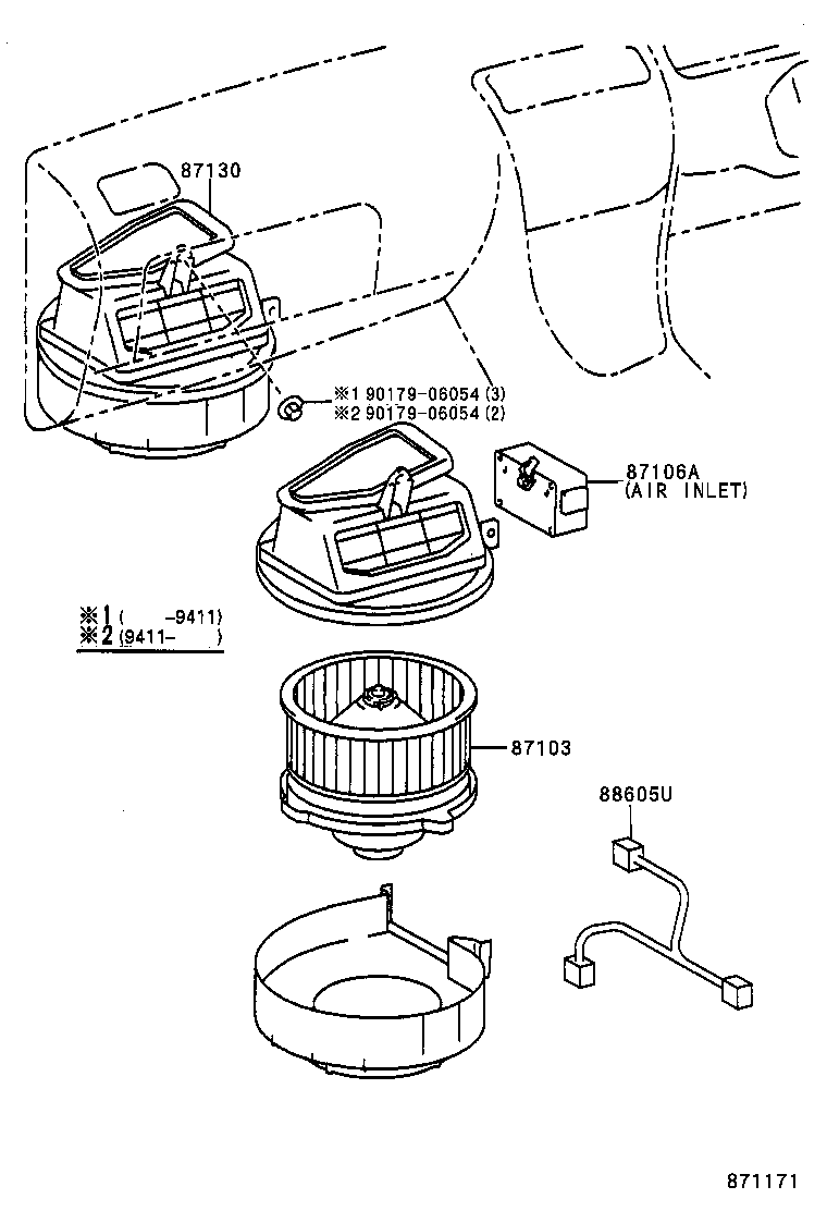 87107-12470 UNIT SUB-ASSY, HEATER RADIATOR product image