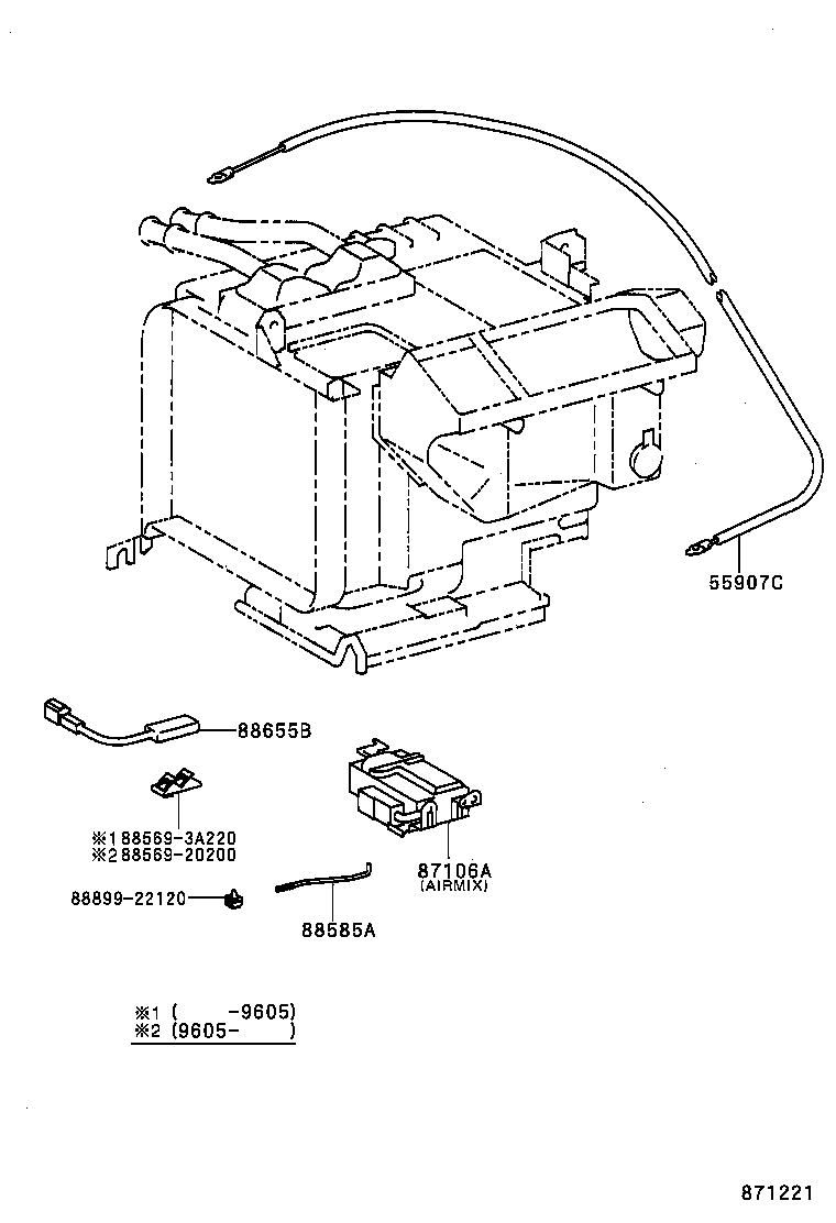 87130-12360 BLOWER ASSY, HEATER, FRONT product image