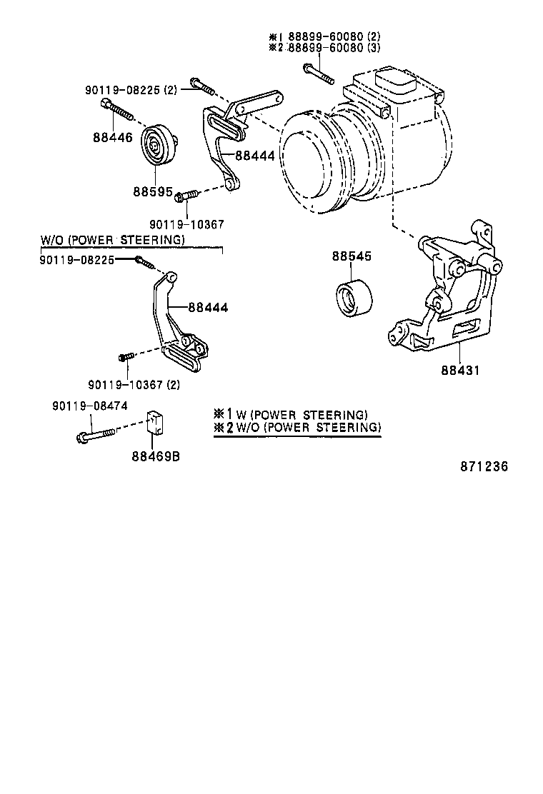 88444-60100 BRACKET, IDLE PULLEY product image