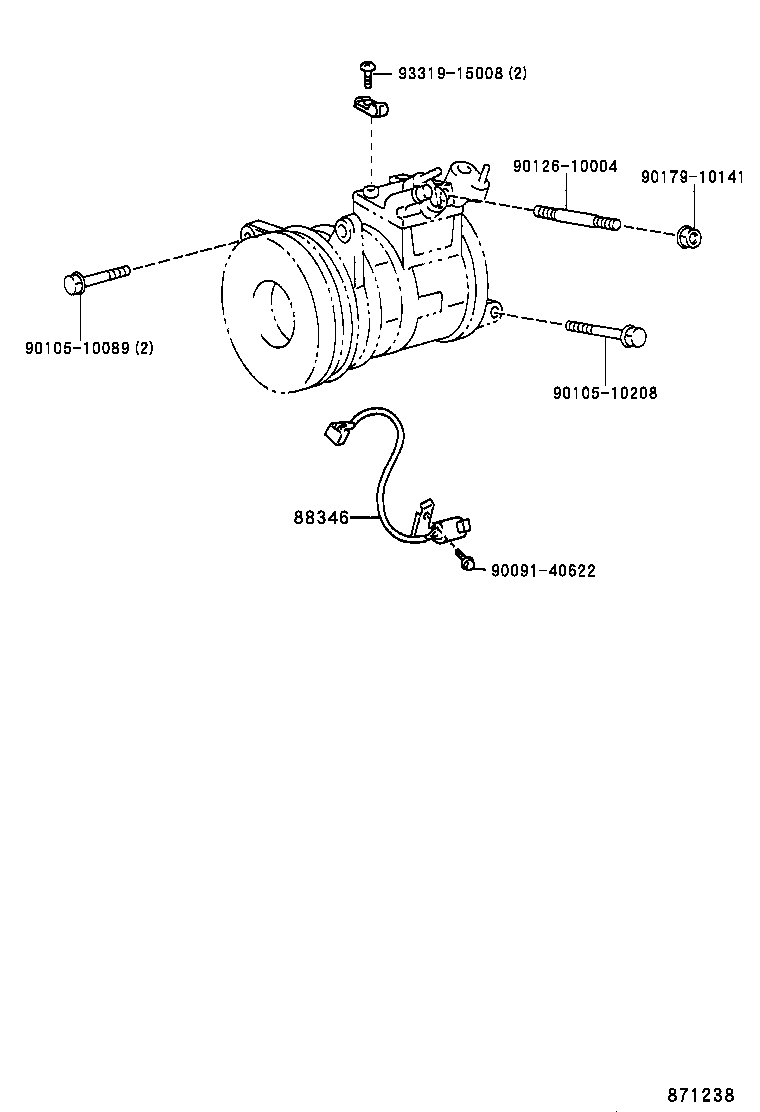 88412-3A040 ROTOR SUB-ASSY, MAGNET CLUTCH product image