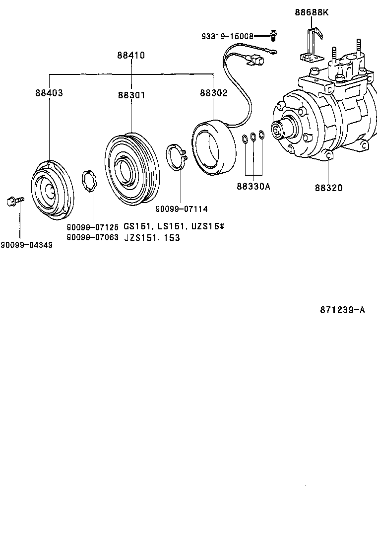 88412-3A040 ROTOR SUB-ASSY, MAGNET CLUTCH product image