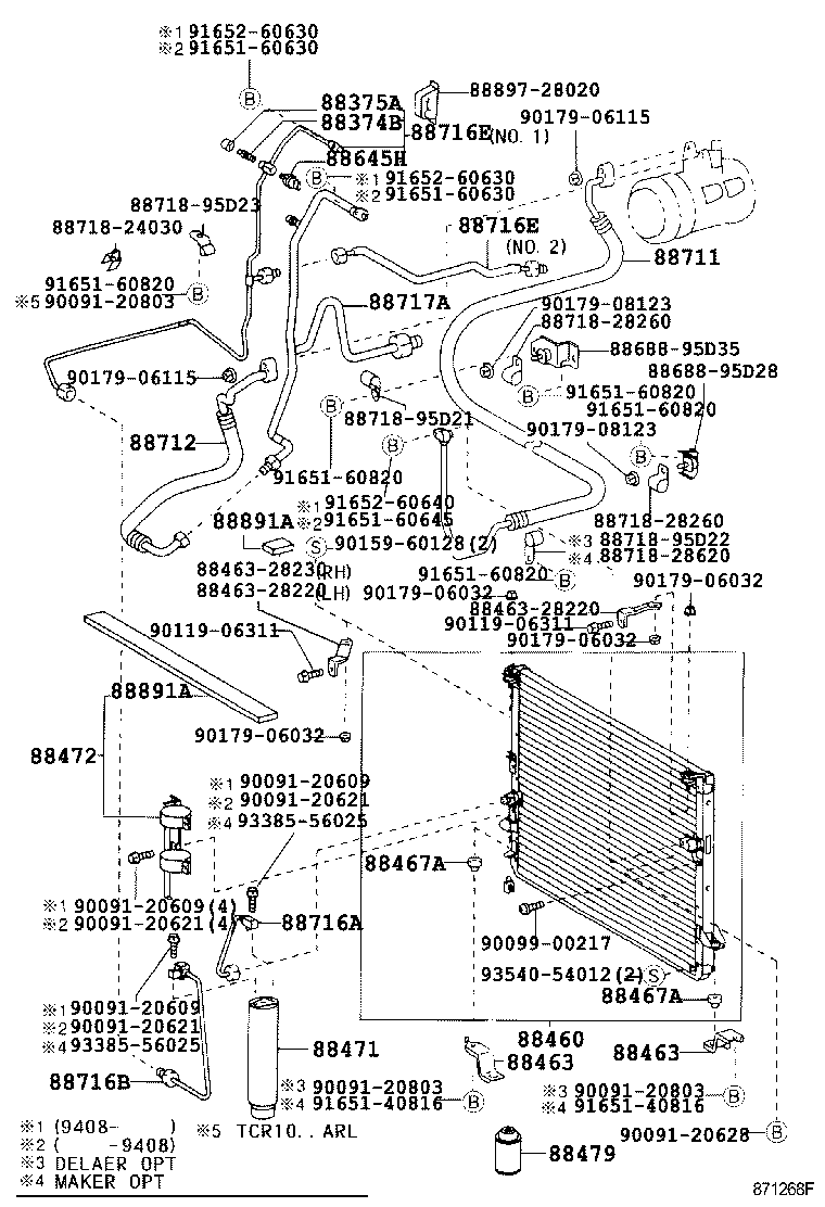 88461-28080 CORE, COOLER CONDENSER product image