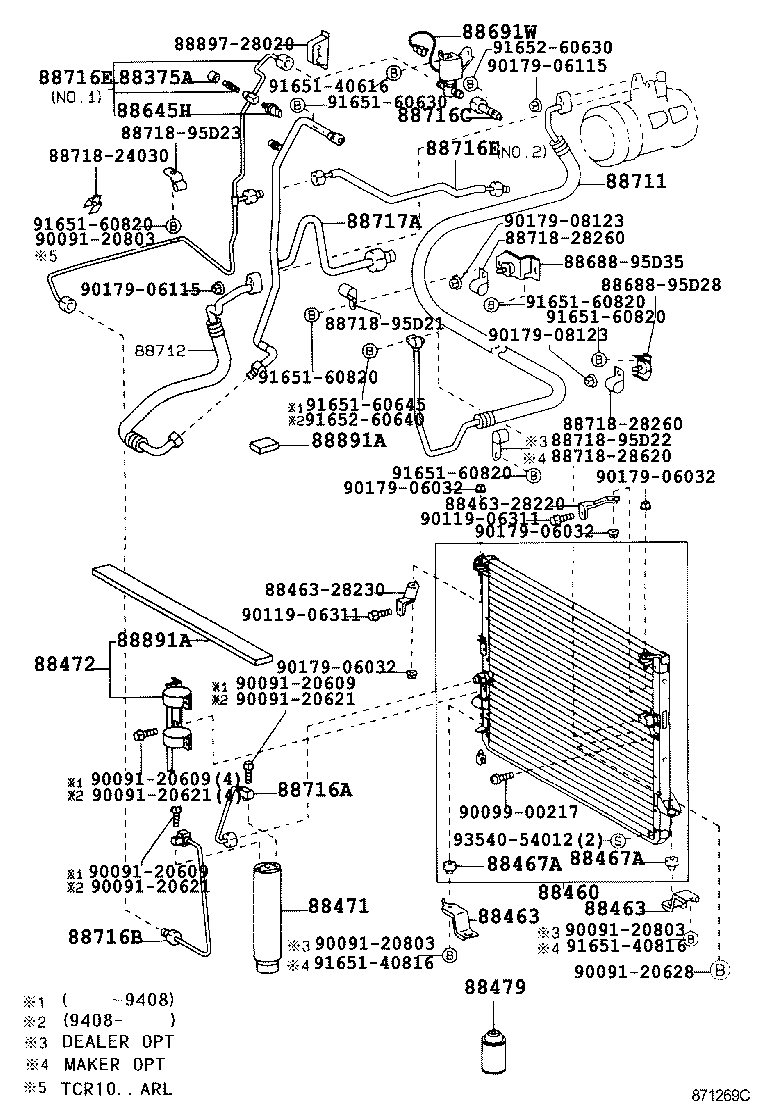 88461-28080 CORE, COOLER CONDENSER product image
