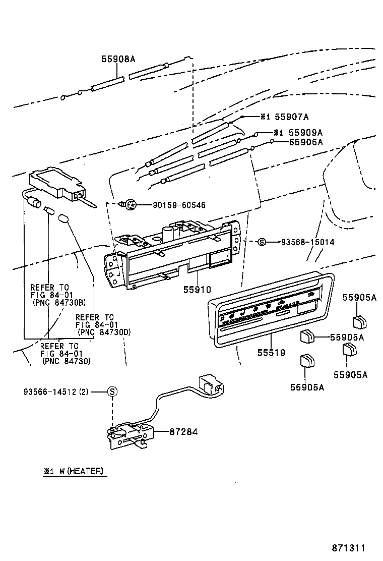 55844-12400 DUCT, HEATER TO REGISTER, NO.2 product image