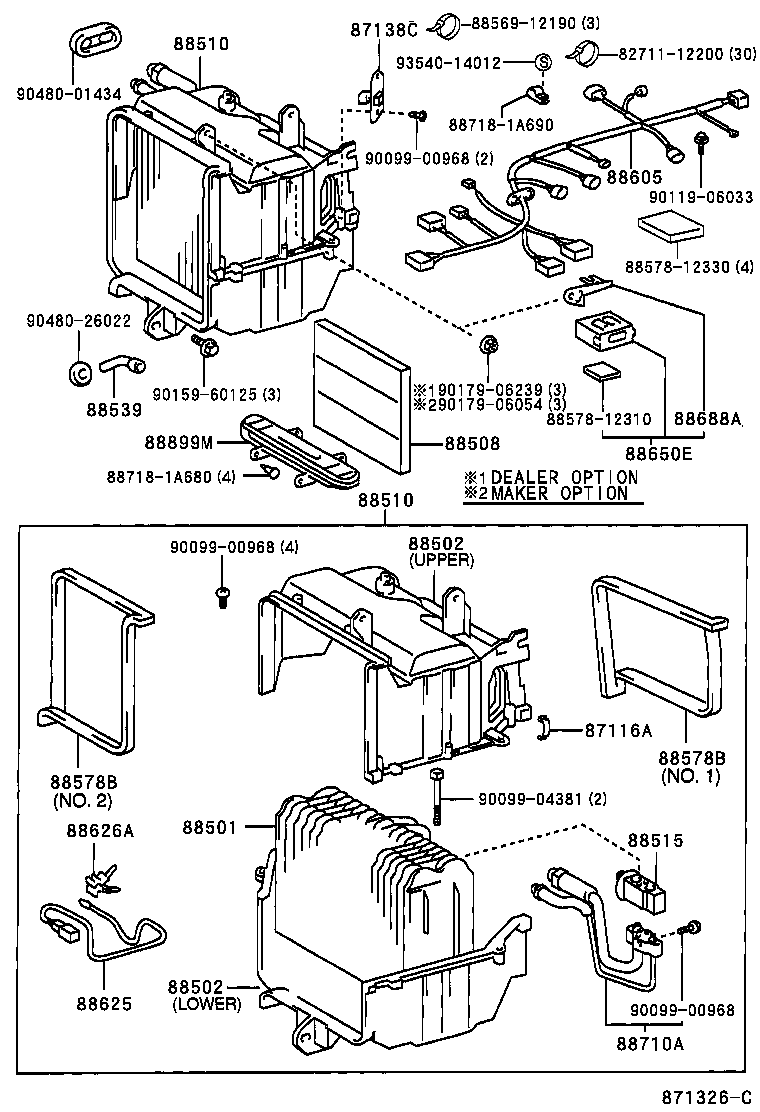 88508-02010 FILTER SUB-ASSY, CLEAN AIR product image
