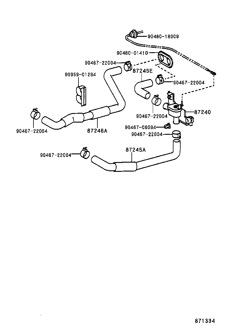 87240-02030 VALVE ASSY, HEATER WATER product image