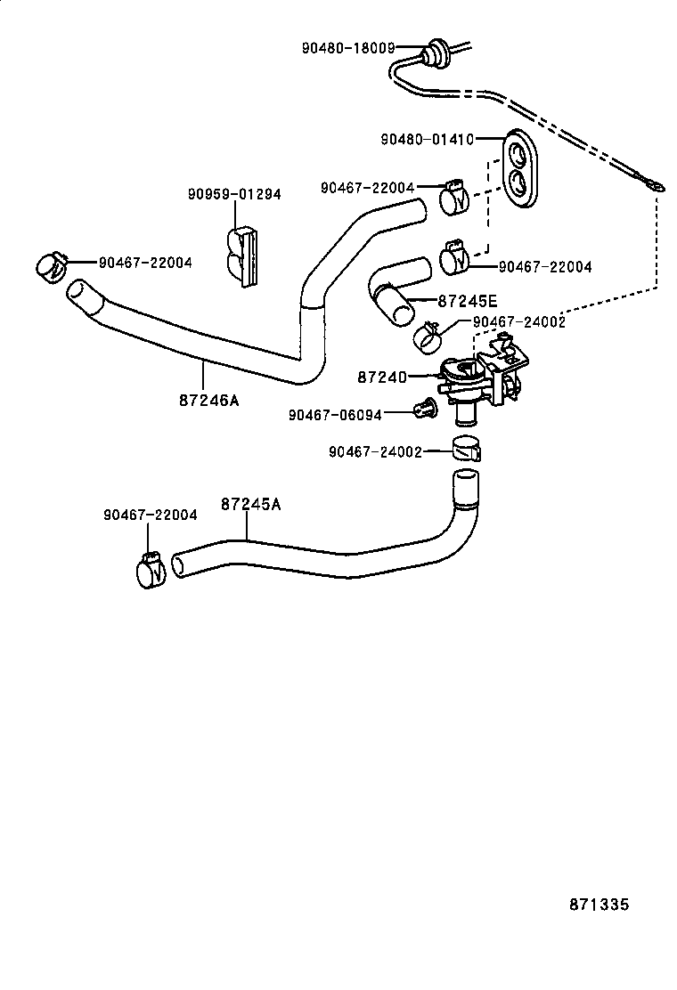 87240-02030 VALVE ASSY, HEATER WATER product image