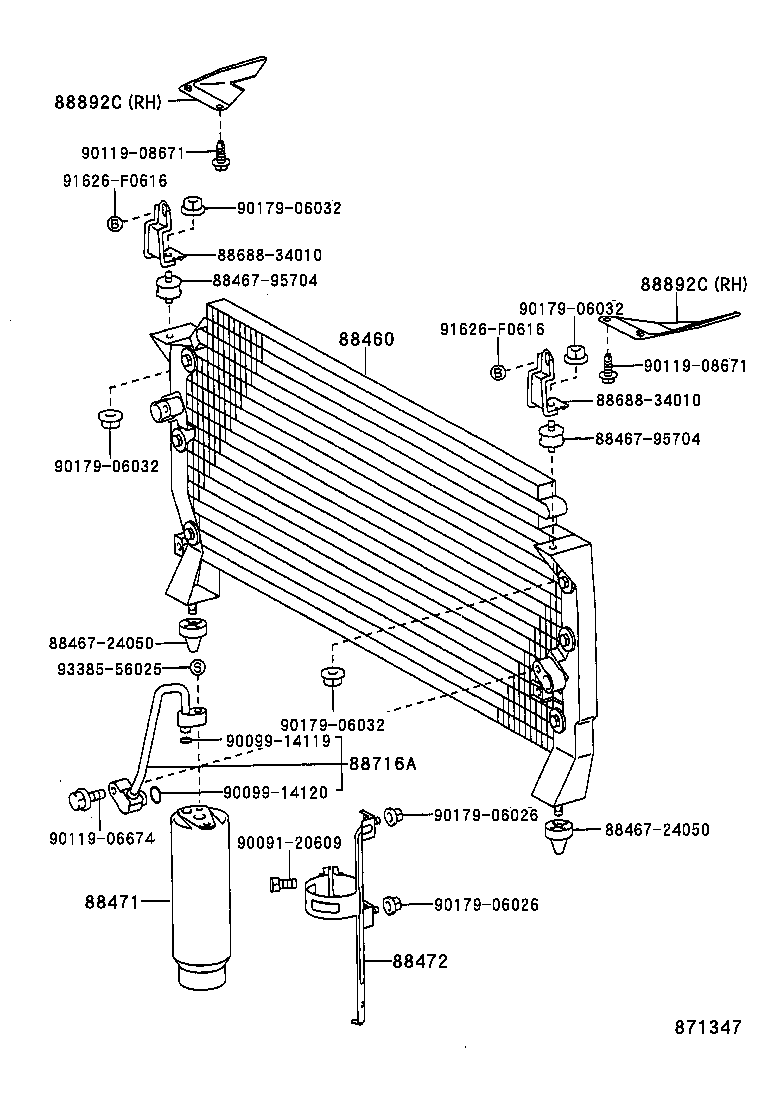 88720-34040 HOSE, COOLER REFRIGERANT DISCHARGE, NO.1 product image