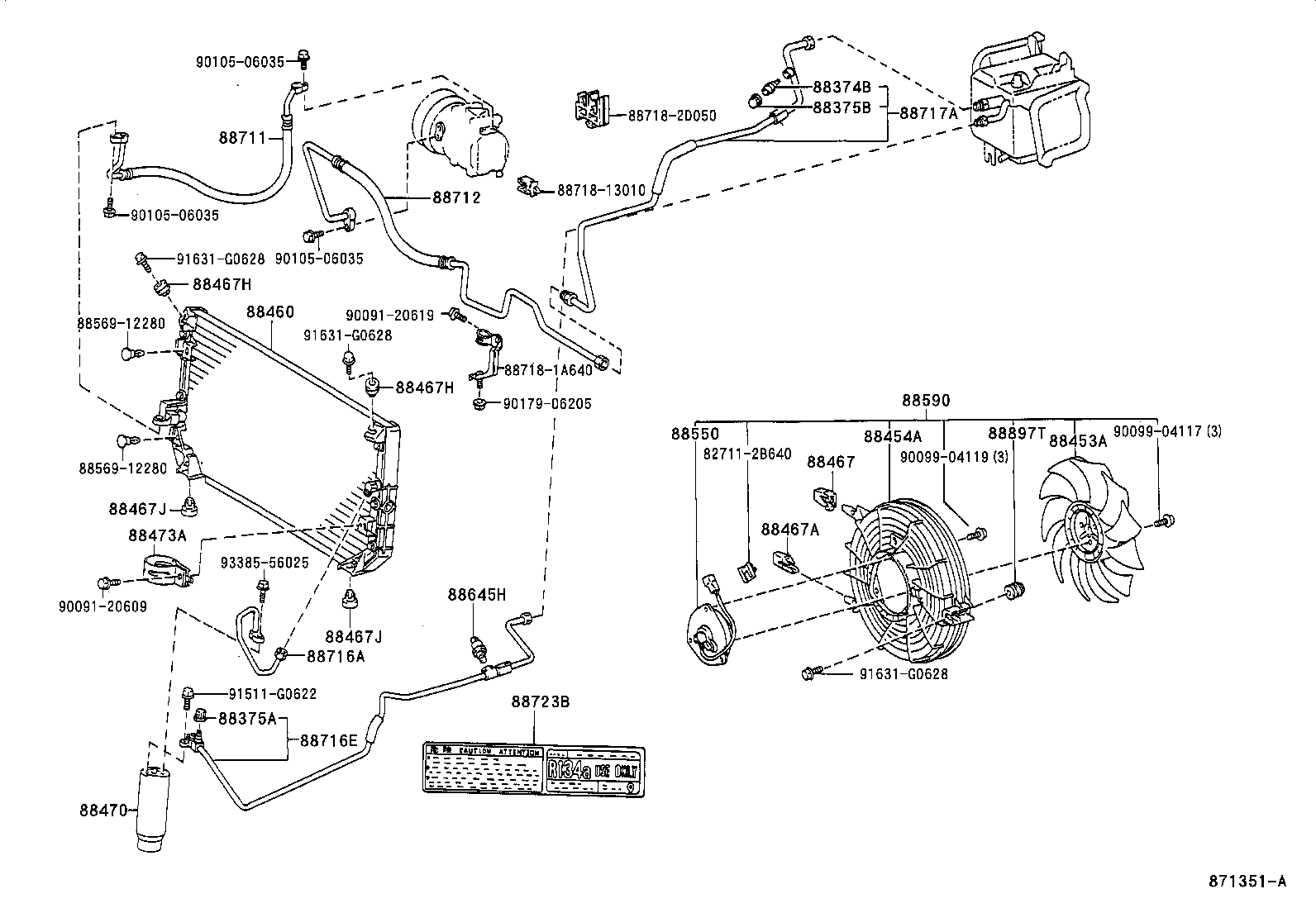 16361-74130 FAN, COOLING (FOR CONDENSER) product image