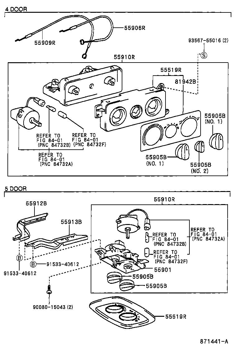 Toyota 55843-08010 DUCT, HEATER TO REGISTER, NO.1