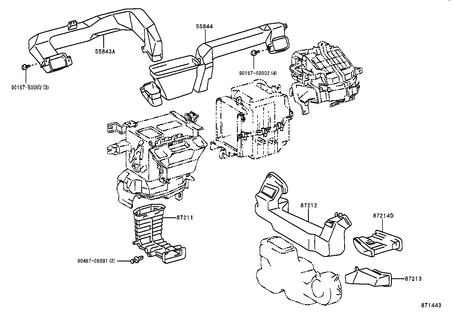 55907-08010 CABLE SUB-ASSY, TEMPERATURE DAMPER CONTROL product image