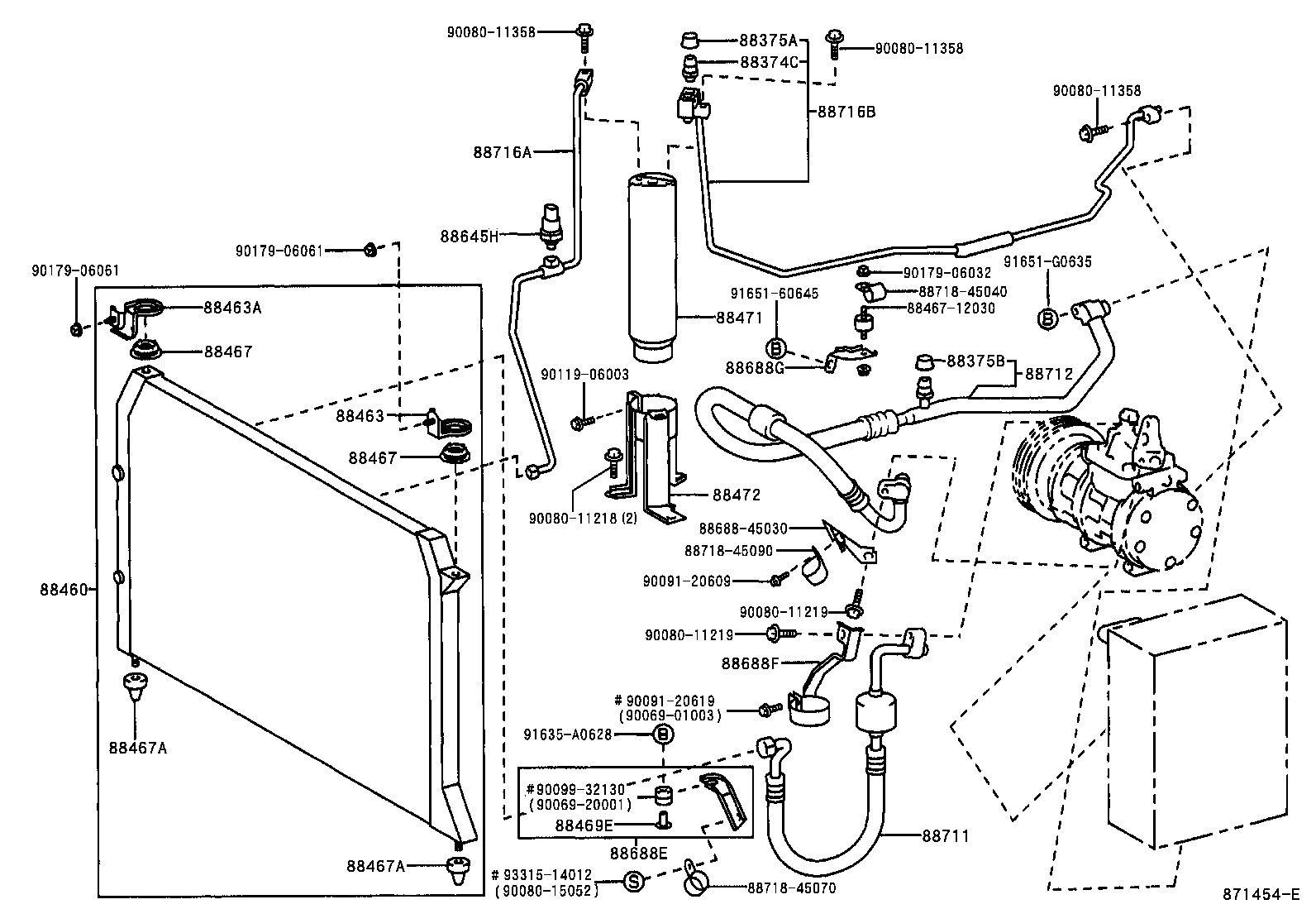 Toyota 88460-08010 CONDENSER ASSY, COOLER