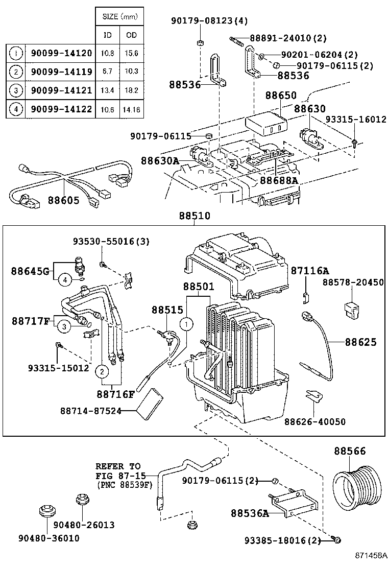 88630-25040 RELAY ASSY, COOLER product image