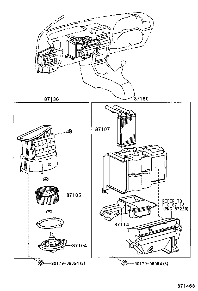 87104-10210 MOTOR SUB-ASSY, HEATER BLOWER product image