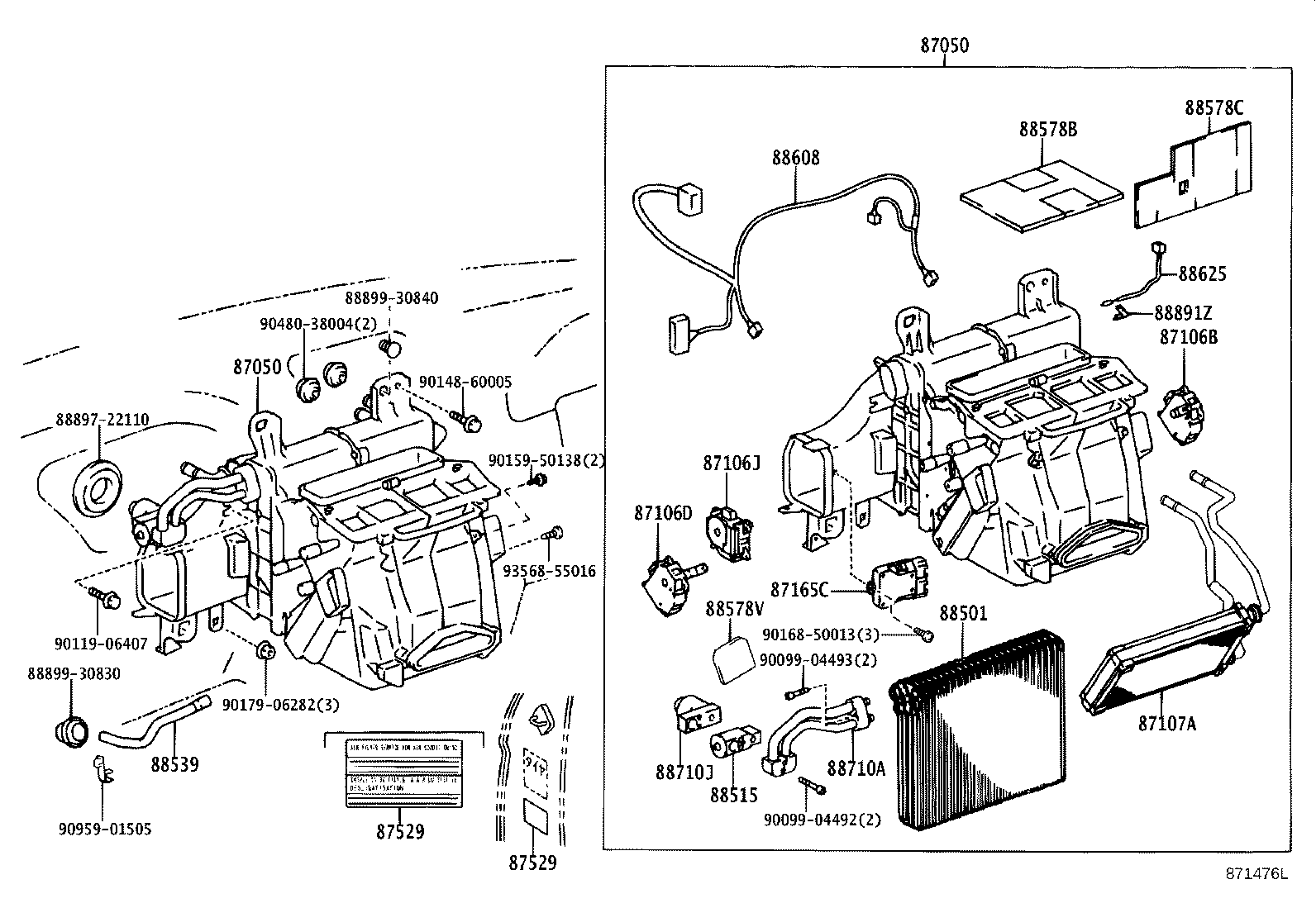 87106-30360 SERVO SUB-ASSY, DAMPER(FOR MODE) product image