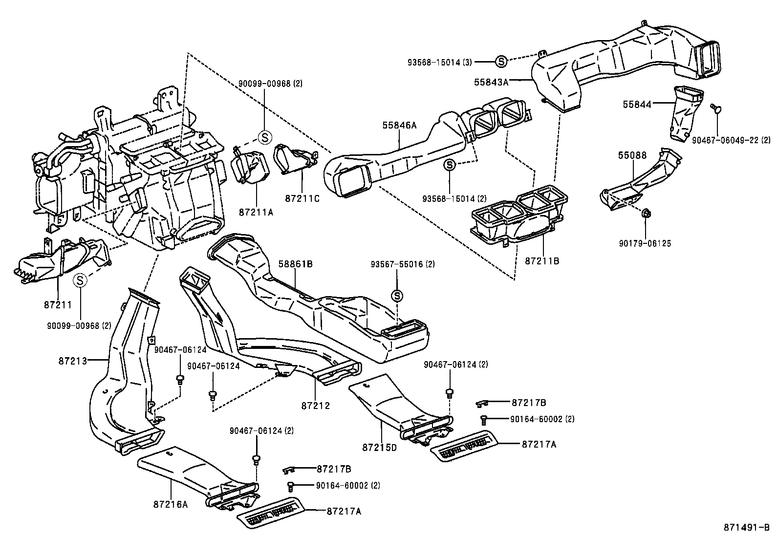 55844-30200 DUCT, HEATER TO REGISTER, NO.2 product image
