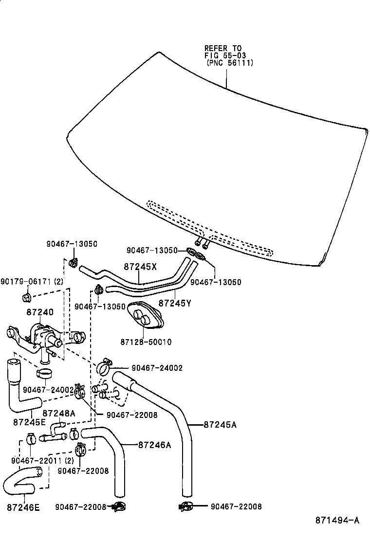 87243-50030 HOSE, HEATER WATER product image