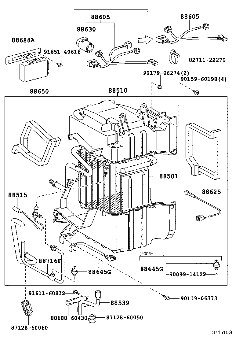 Toyota 88630-14010 RELAY ASSY, COOLER