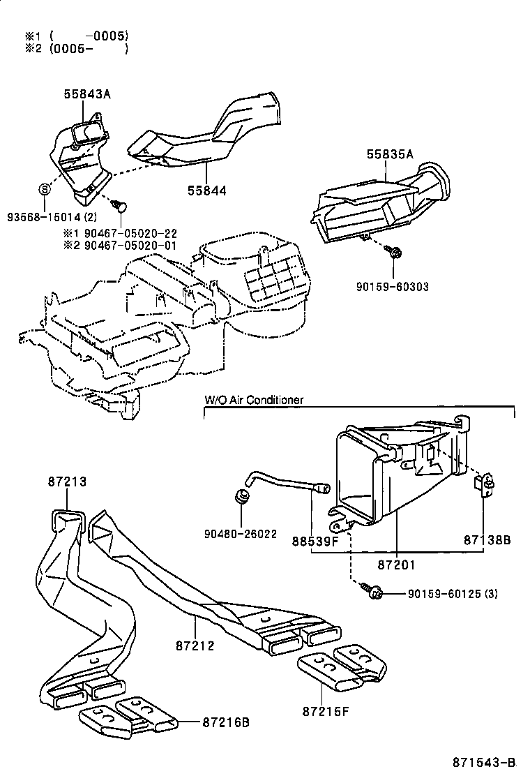 Toyota 55538-08020-B0 COVER, COOLER SWITCH HOLE
