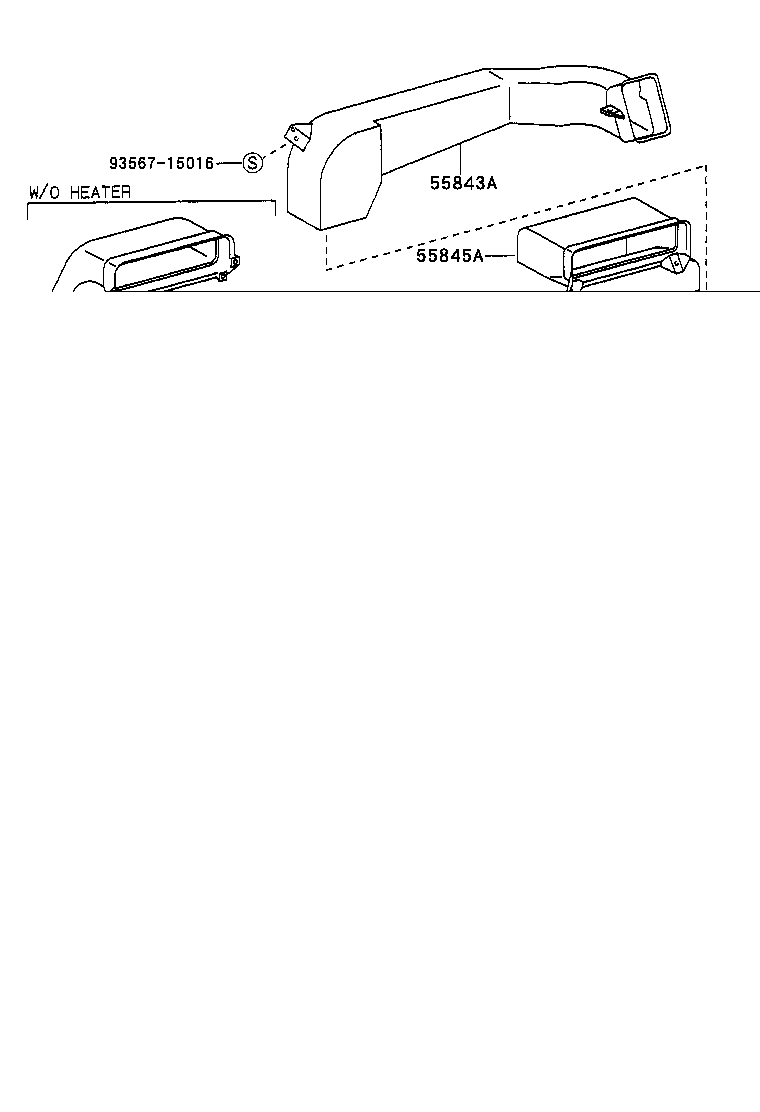 55848-37010 DUCT, HEATER TO REGISTER, NO.6 product image