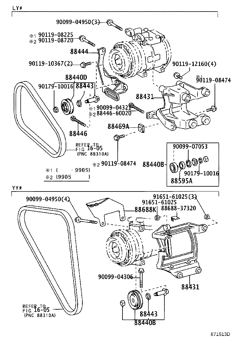 88431-25190 BRACKET, COMPRESSOR MOUNTING, NO.1 product image