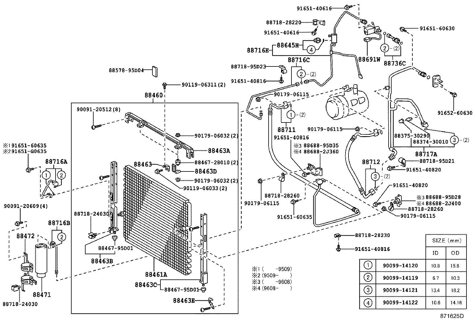 88461-28220 CORE, COOLER CONDENSER product image