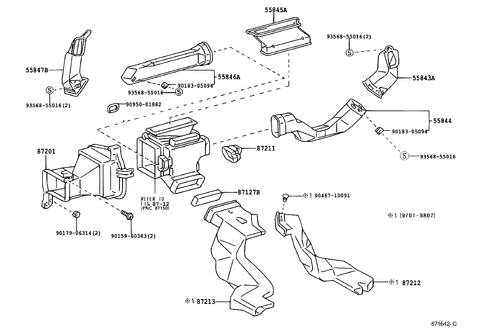 55870-43010 DUCT, HEATER TO REGISTER, NO.2 product image