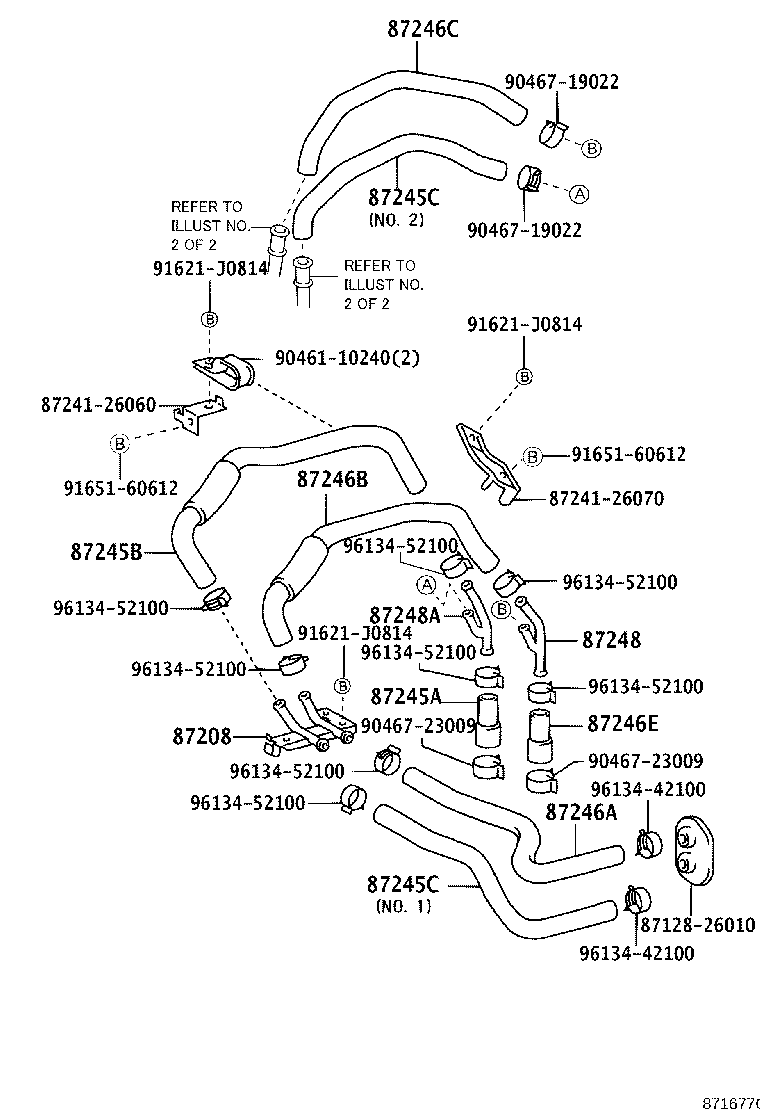 87245-2F540 HOSE, HEATER WATER, OUTLET A product image