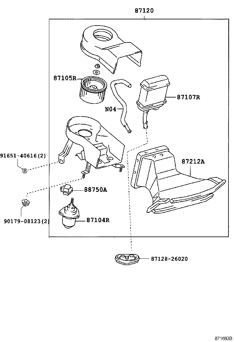 87150-26151 RADIATOR ASSY, HEATER product image