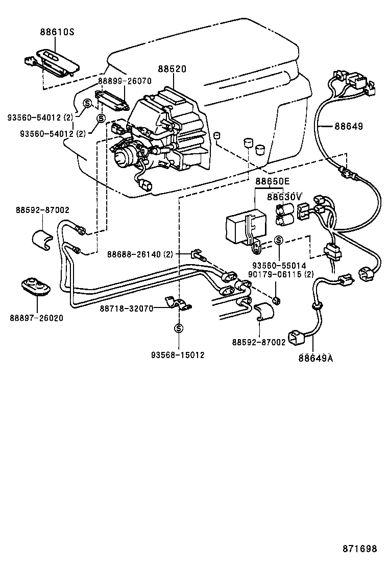 88515-26030 VALVE, REAR COOLING UNIT EXPANSION product image
