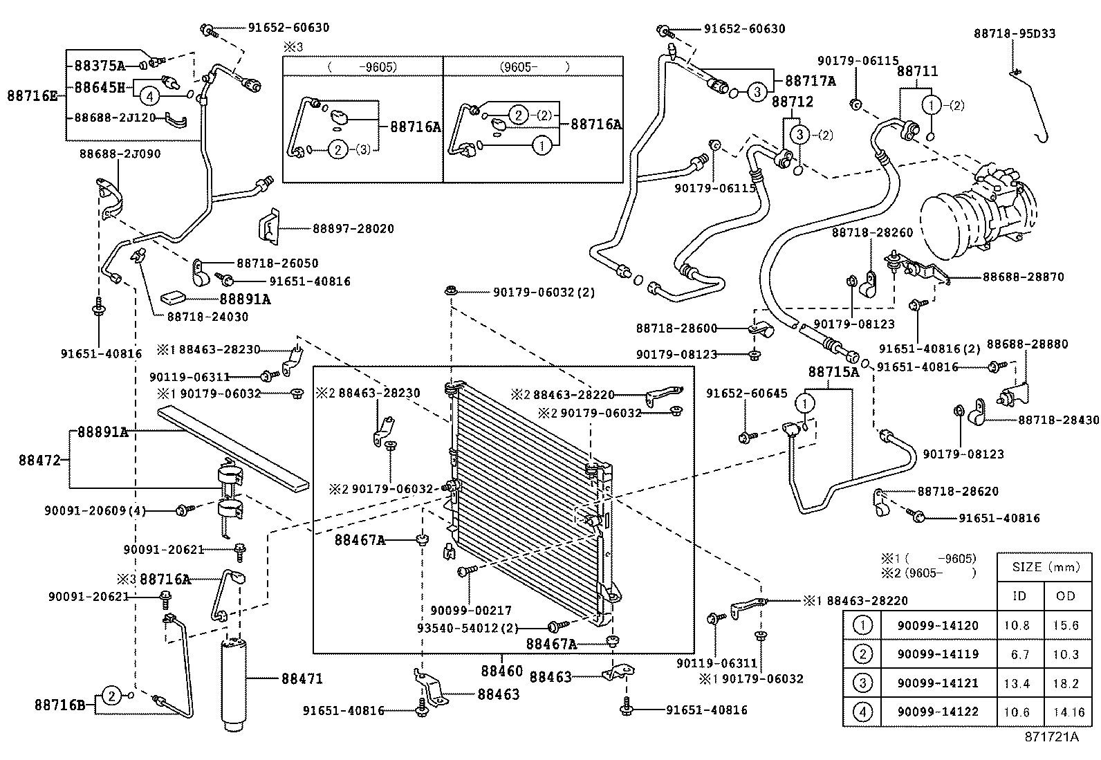 88461-28090 CORE, COOLER CONDENSER product image